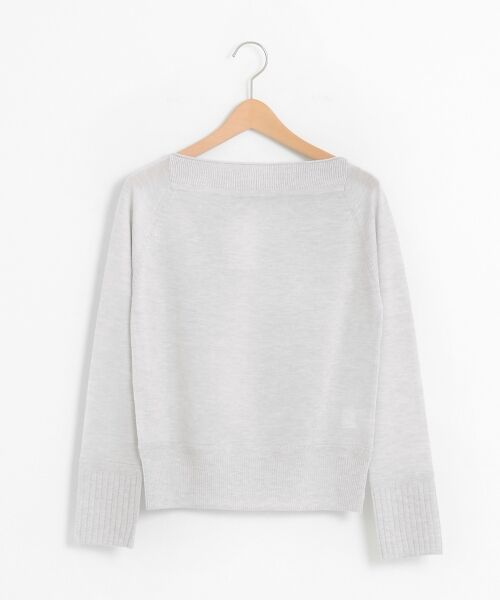 ＊＊NIMES / ニーム ニット・セーター | 14G CASH TOUCH ボートネックP/O（グレー）