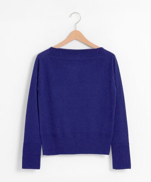 ＊＊NIMES / ニーム ニット・セーター | 14G CASH TOUCH ボートネックP/O（ブルー）