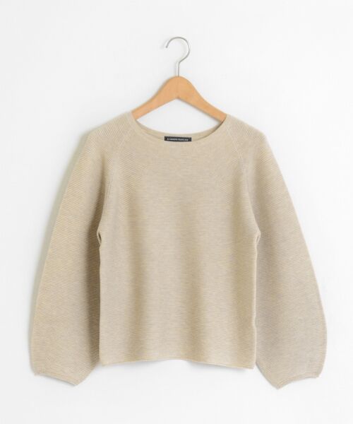 ＊＊NIMES / ニーム ニット・セーター | 12GGリンクス ボリュームスリーブP/O（ベージュ）