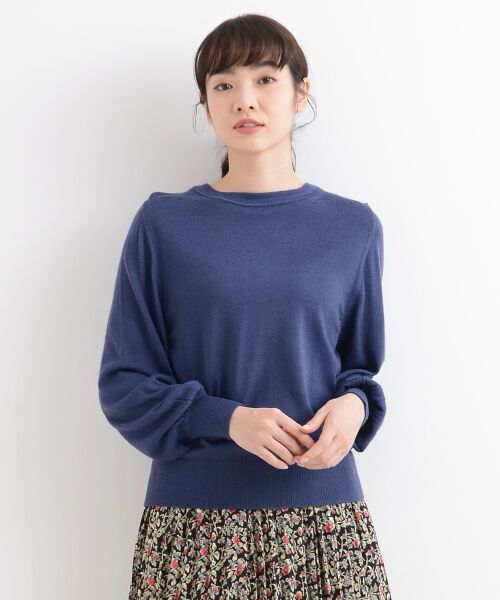 ＊＊NIMES / ニーム ニット・セーター | 14G天竺度詰 2way C/D（ブルー系）