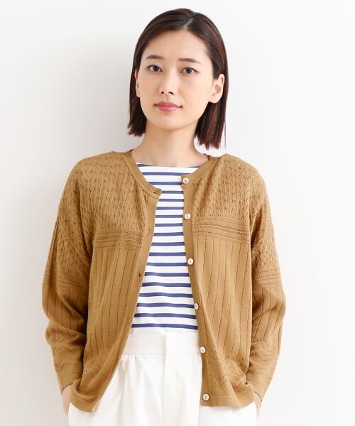 ＊＊NIMES / ニーム カーディガン・ボレロ | レーヨンナイロン透かし柄カーディガン | 詳細1