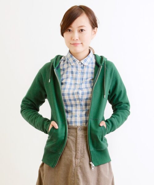 ＊＊NIMES / ニーム シャツ・ブラウス | MARINE裏毛 Standardパーカー（グリーン）