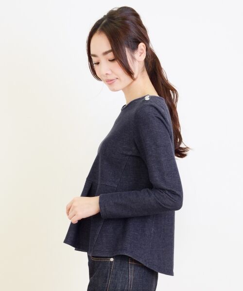 ＊＊NIMES / ニーム カットソー | インレイジャージ ペプラムP/O | 詳細2