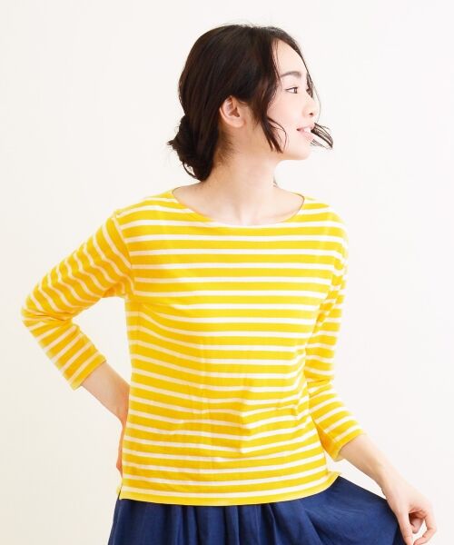 ＊＊NIMES / ニーム カットソー | C/R/Raボーダー ボートネックP/O | 詳細1