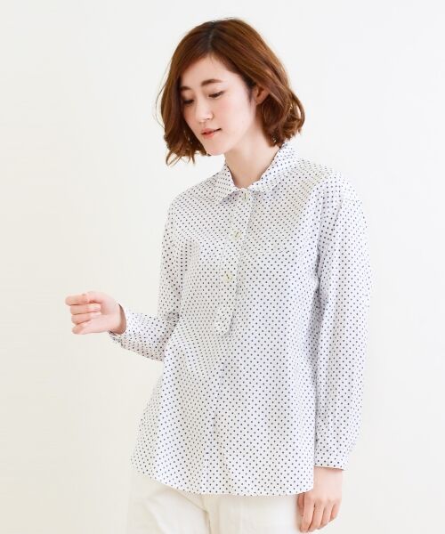 ＊＊NIMES / ニーム シャツ・ブラウス | Blanc et Bleu P/O（インクブルー）