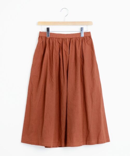 ＊＊NIMES / ニーム ミニ・ひざ丈スカート | 40/1超長綿タイプライター スカート（ボルドー）