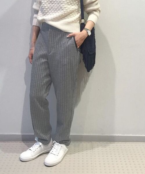 ＊＊NIMES / ニーム その他パンツ | W/Cミルドチェック  イージーパンツ（グレー）