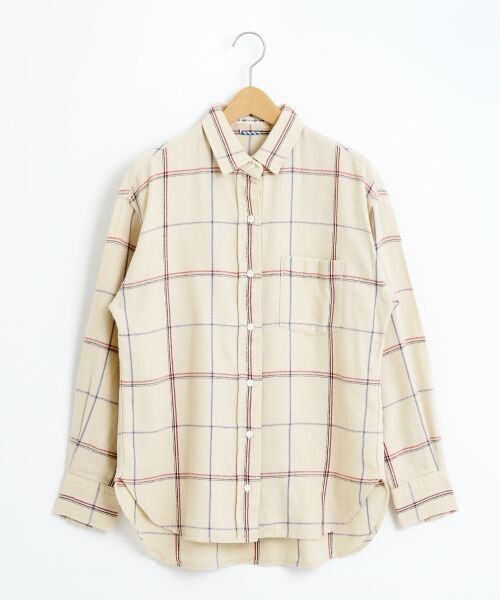 ＊＊NIMES / ニーム シャツ・ブラウス | C/Wチェック   SH（ベージュ）