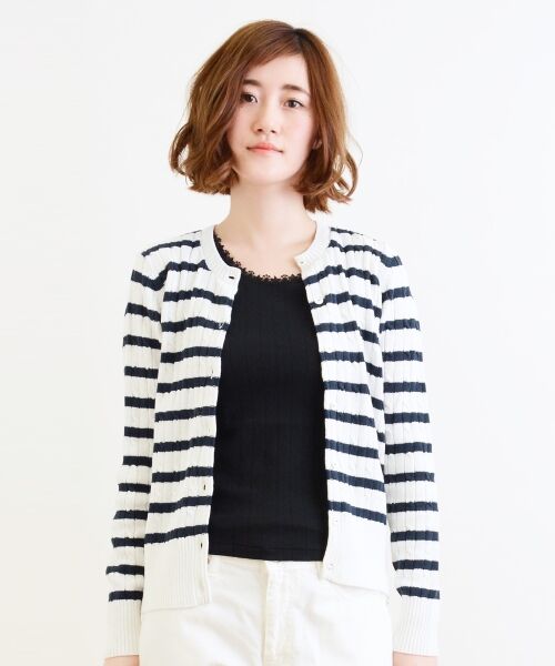 ＊＊NIMES / ニーム ニット・セーター | 9Gミニケーブル クルーネックC/D | 詳細1