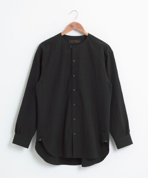 **NIMES / ニーム シャツ・ブラウス | スイスコットンタイプライターノーカラーシャツ | 詳細1