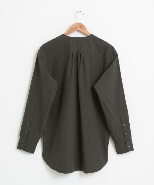 **NIMES / ニーム シャツ・ブラウス | スイスコットンタイプライターノーカラーシャツ | 詳細2