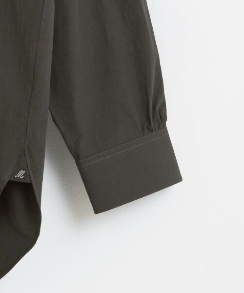 **NIMES / ニーム シャツ・ブラウス | スイスコットンタイプライターノーカラーシャツ | 詳細4