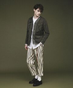 ストレッチフラノ/W/Cサテン2タックアジャスターパンツ