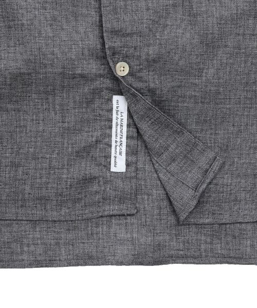 40ct&525 リネンノーカラーシャツジャケット シャツ トップス メンズ 正規通販