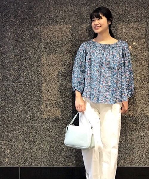 ＊＊NIMES / ニーム シャツ・ブラウス | Balearic オフショルダーP/O（ブルー）