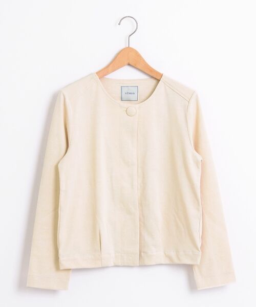 ＊＊NIMES / ニーム その他アウター | デラヴェジャージー ノーカラーJK（オフ）