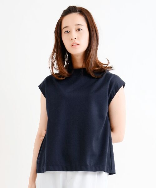 ＊＊NIMES / ニーム カットソー | コンパクトピンヘッド バックフレアーノースリーブ | 詳細1