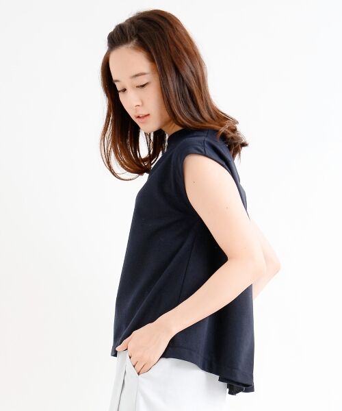＊＊NIMES / ニーム カットソー | コンパクトピンヘッド バックフレアーノースリーブ | 詳細2