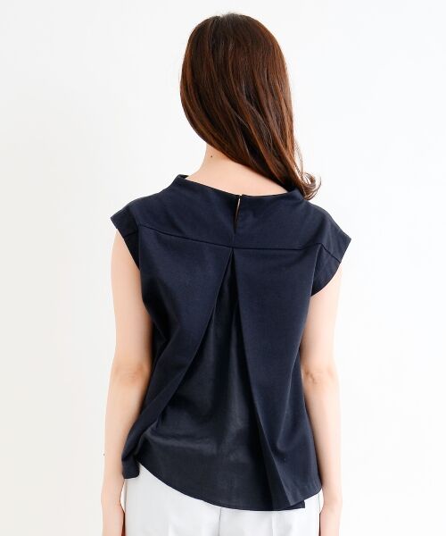 ＊＊NIMES / ニーム カットソー | コンパクトピンヘッド バックフレアーノースリーブ | 詳細3