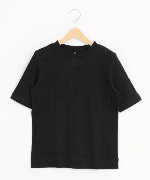 ＊＊NIMES / ニーム カットソー | テレコ ハイネックP/O（ブラック）