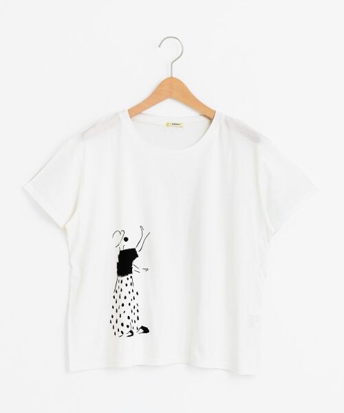 ＊＊NIMES / ニーム カットソー | プリントTシャツ ピエロTシャツ（ホワイト）