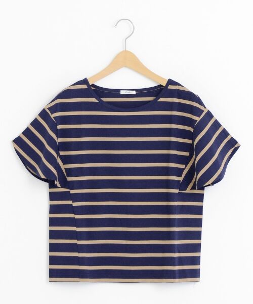 ＊＊NIMES / ニーム カットソー | サイロプレミアム B・D&無地 ワイドフレアーP/O（NV×ｷｬﾒﾙ）