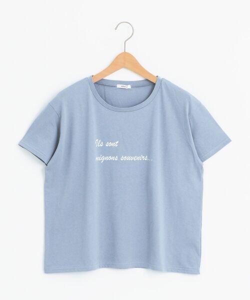 ＊＊NIMES / ニーム カットソー | ハイゲージソフト天竺 ロゴTシャツ（ライトブルー）