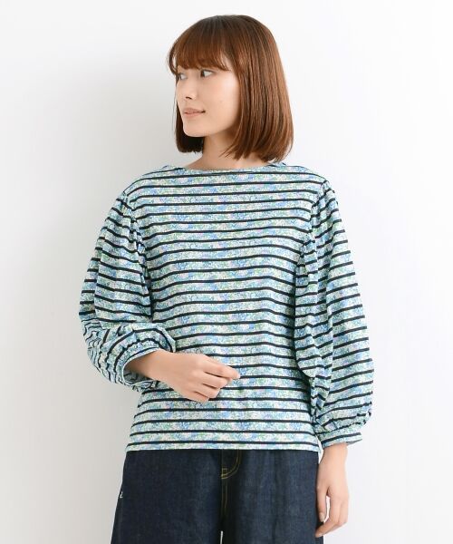 ＊＊NIMES / ニーム カットソー | Audes Stripe リバティボリュームカットソー | 詳細1