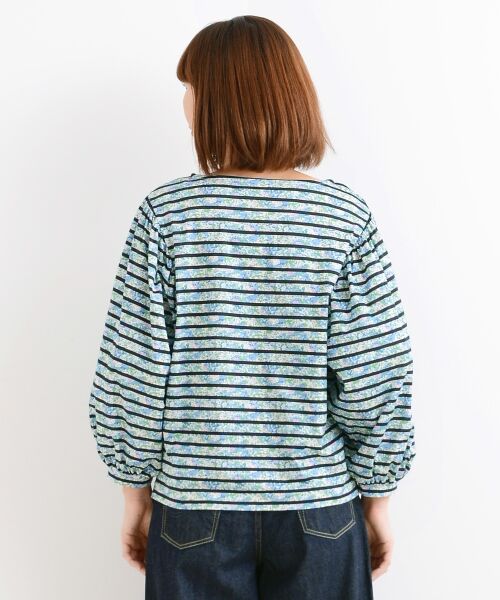 ＊＊NIMES / ニーム カットソー | Audes Stripe リバティボリュームカットソー | 詳細3