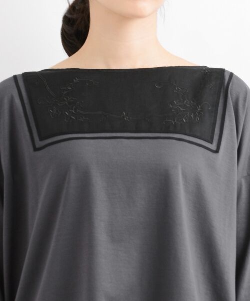 ＊＊NIMES / ニーム カットソー | リヨセル混天竺 刺しゅうカットソー | 詳細4