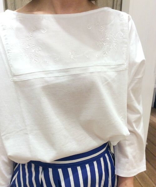 ＊＊NIMES / ニーム カットソー | リヨセル混天竺 刺しゅうカットソー | 詳細7