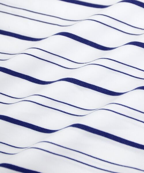 ＊＊NIMES / ニーム シャツ・ブラウス | サテンボーダー ロールカラーBL | 詳細7