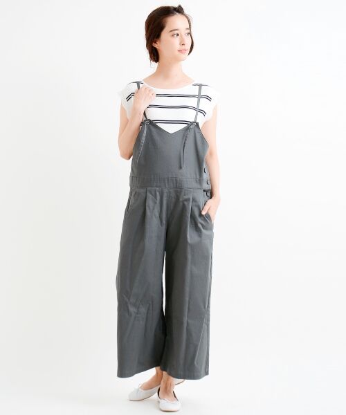 C/麻スラブサテンST サロペット （その他パンツ）｜＊＊NIMES / ニーム