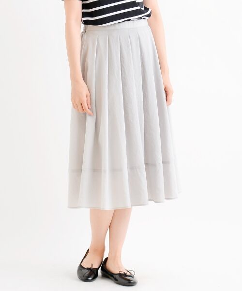 ＊＊NIMES / ニーム ミニ・ひざ丈スカート | 40Sスパンブロード ミモレ丈ボリュームSK | 詳細2