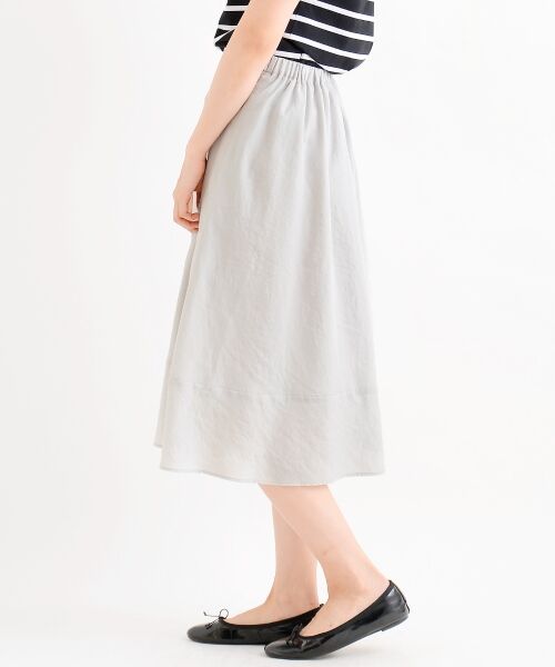 ＊＊NIMES / ニーム ミニ・ひざ丈スカート | 40Sスパンブロード ミモレ丈ボリュームSK | 詳細3