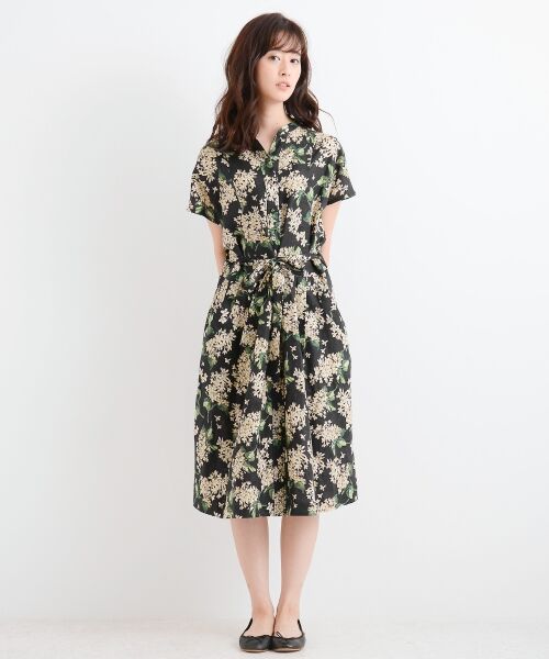 NEMIKA 七分丈ワンピース NEMIKA #wnc ネミカ レリアン Leilian ワンピース 7 紺 七分袖