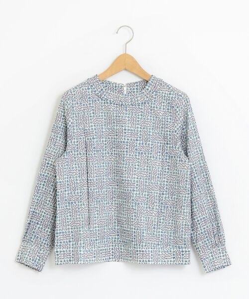 ＊＊NIMES / ニーム シャツ・ブラウス | Liberty&assorted プリーツカラーBL（ブルー）