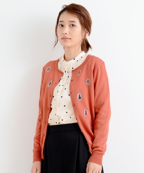 ＊＊NIMES / ニーム ニット・セーター | kippis刺繍 クルーCD（アプリコット）