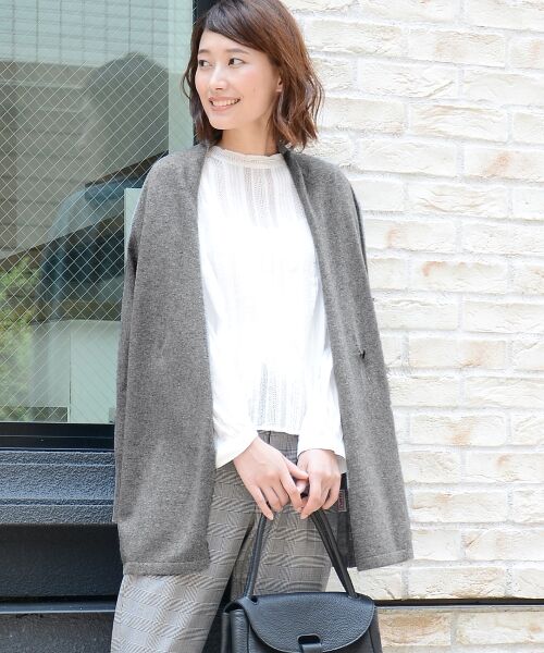 ＊＊NIMES / ニーム ニット・セーター | ELENA ドレープカラーCD（グレー）