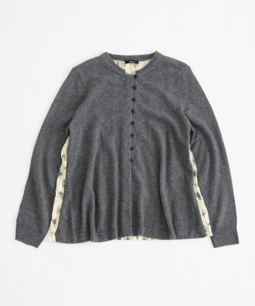 ＊＊NIMES / ニーム ニット・セーター | 12G天竺編バックプリ-ツCD（チャコールグレー）