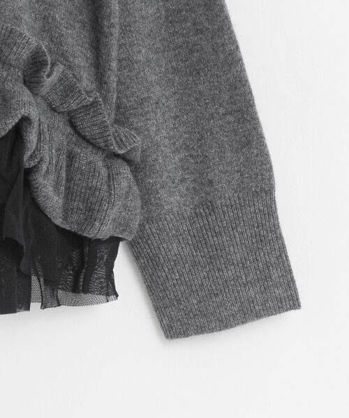 ＊＊NIMES / ニーム ニット・セーター | 12G天竺編ヘムフリルデザインP/O | 詳細3