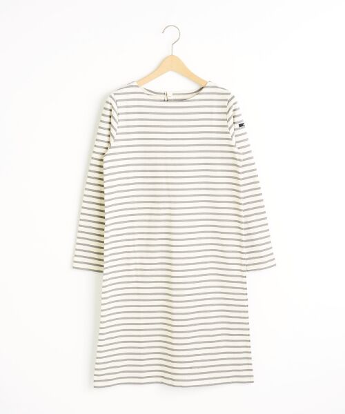 ＊＊NIMES / ニーム ミニ丈・ひざ丈ワンピース | 16/2ボーダー 後ろボタン開OP（MIX4）