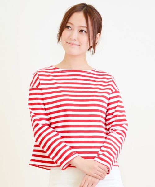 ＊＊NIMES / ニーム カットソー | 30/2ボーダー ビックシルエットP/O | 詳細1