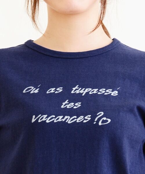 ＊＊NIMES / ニーム カットソー | 9/-ムラ糸吊天竺 レタードTシャツ | 詳細4