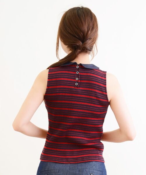 ＊＊NIMES / ニーム カットソー | ワイドテレコBD 衿付P/O | 詳細3