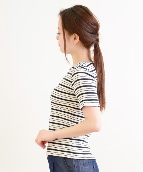 ＊＊NIMES / ニーム カットソー | ワイドテレコBD 丸首P/O | 詳細2