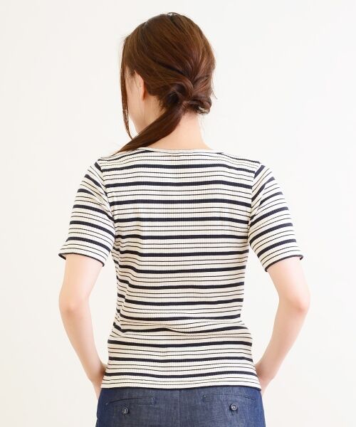 ＊＊NIMES / ニーム カットソー | ワイドテレコBD 丸首P/O | 詳細3
