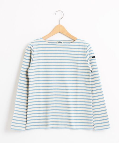 ＊＊NIMES / ニーム カットソー | 16/2BD & 無地 ボートネックP/O（サックス）