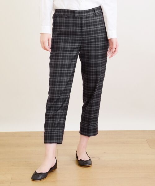 ＊＊NIMES / ニーム ミニ・ひざ丈スカート | ストレッチフラノチェック センタープレスパンツ | 詳細1
