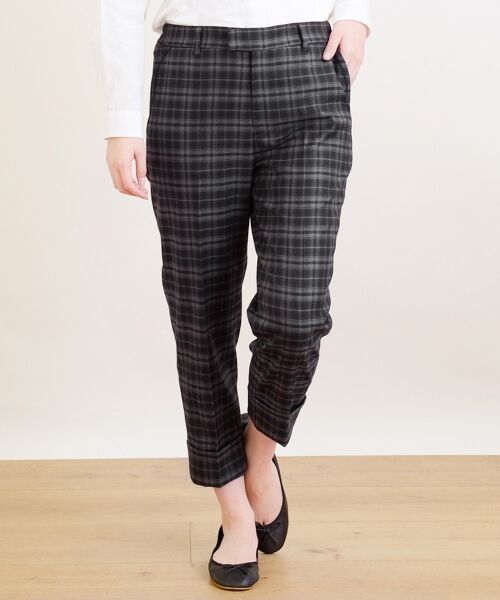 ＊＊NIMES / ニーム ミニ・ひざ丈スカート | ストレッチフラノチェック センタープレスパンツ（その他2）